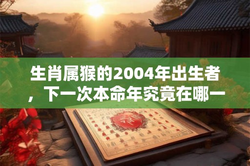 生肖属猴的2004年出生者，下一次本命年究竟在哪一年