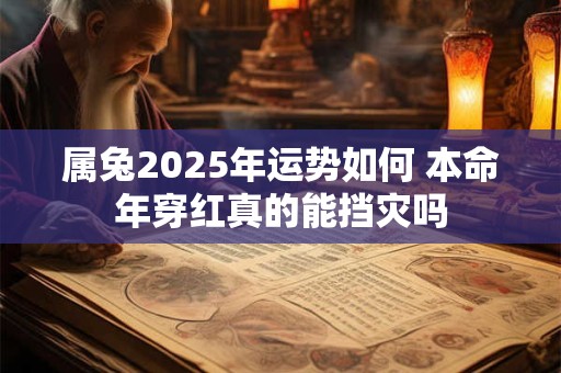 属兔2025年运势如何 本命年穿红真的能挡灾吗