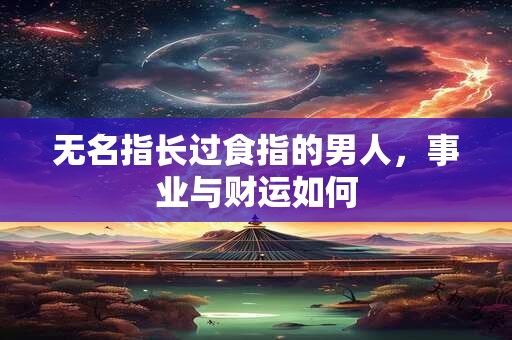 无名指长过食指的男人，事业与财运如何