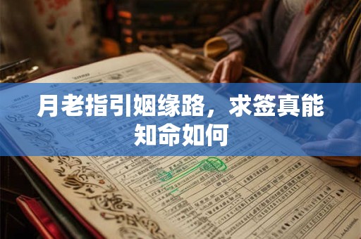 月老指引姻缘路，求签真能知命如何