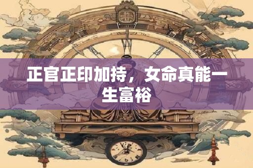 正官正印加持，女命真能一生富裕