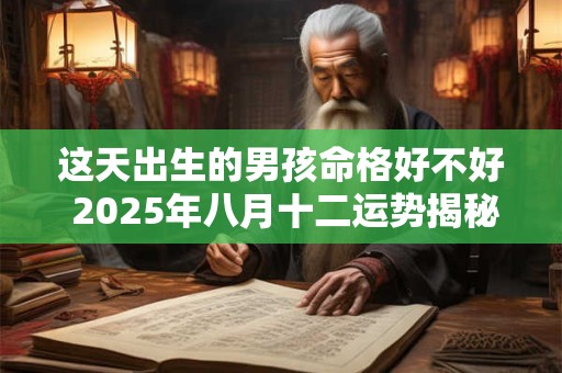 这天出生的男孩命格好不好 2025年八月十二运势揭秘
