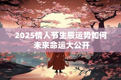 2025情人节生辰运势如何 未来命运大公开