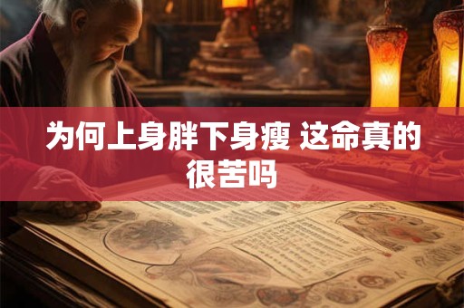 为何上身胖下身瘦 这命真的很苦吗