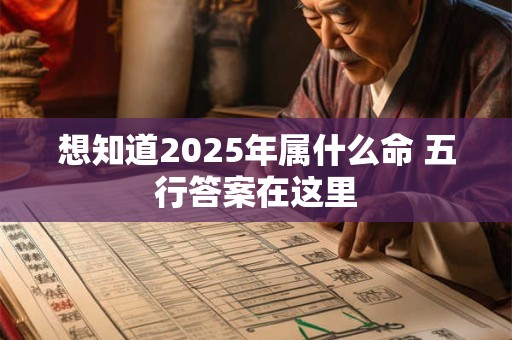 想知道2025年属什么命 五行答案在这里 想知道2025年属什么命 五行答案在这里