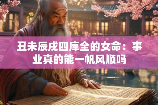丑未辰戌四库全的女命：事业真的能一帆风顺吗
