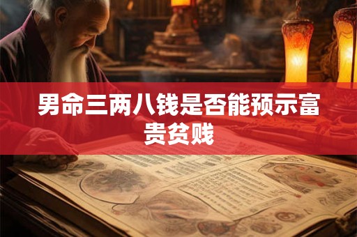 男命三两八钱是否能预示富贵贫贱