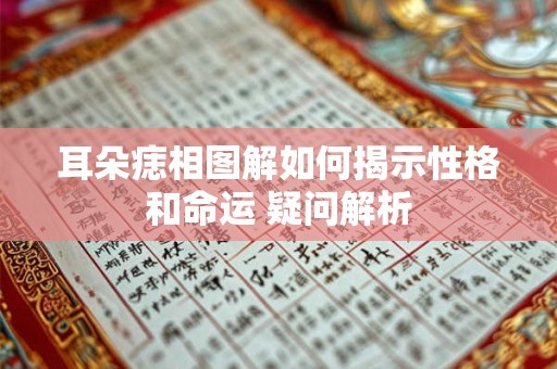 耳朵痣相图解如何揭示性格和命运 疑问解析