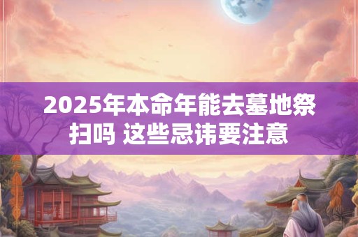 2025年本命年能去墓地祭扫吗 这些忌讳要注意