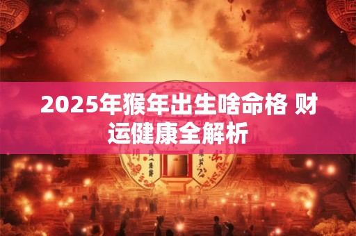 2025年猴年出生啥命格 财运健康全解析