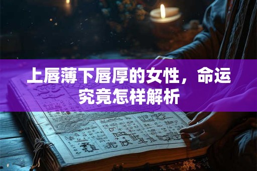 上唇薄下唇厚的女性,命运究竟怎样解析 上唇薄下唇厚的女性,命运究竟怎样解析