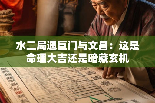 水二局遇巨门与文昌：这是命理大吉还是暗藏玄机
