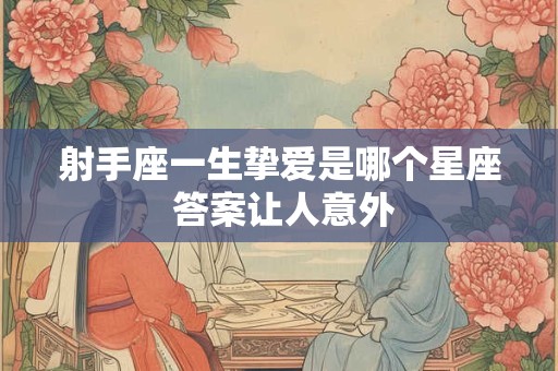 射手座一生挚爱是哪个星座 答案让人意外