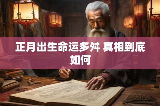 正月出生命运多舛 真相到底如何