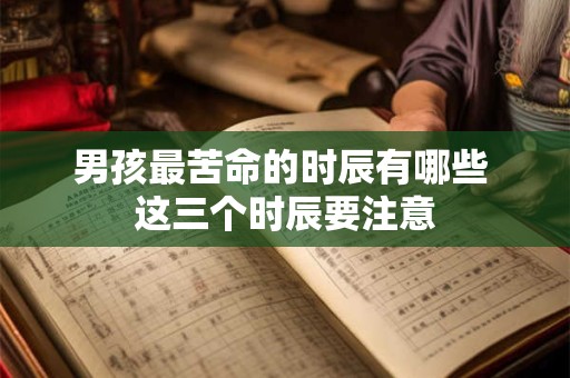 男孩最苦命的时辰有哪些 这三个时辰要注意