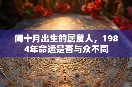 闰十月出生的属鼠人，1984年命运是否与众不同
