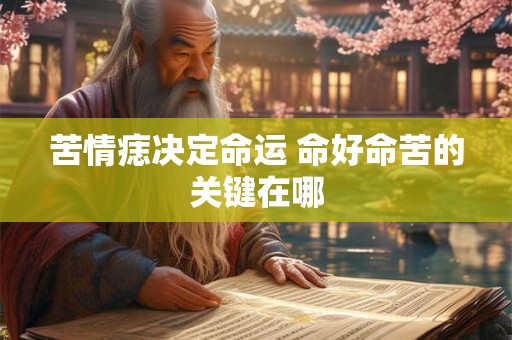 苦情痣决定命运 命好命苦的关键在哪