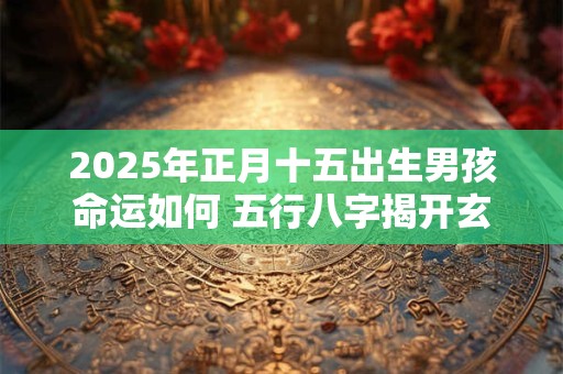 2025年正月十五出生男孩命运如何 五行八字揭开玄机