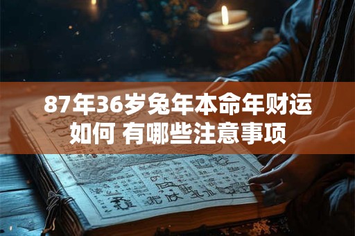 87年36岁兔年本命年财运如何 有哪些注意事项