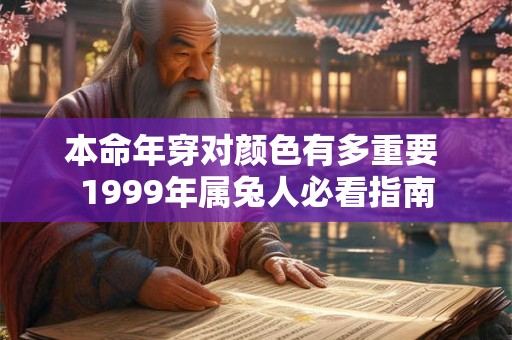本命年穿对颜色有多重要 1999年属兔人必看指南