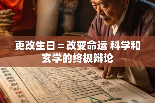 更改生日＝改变命运 科学和玄学的终极辩论