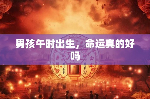 男孩午时出生，命运真的好吗