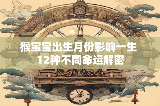 猴宝宝出生月份影响一生 12种不同命运解密