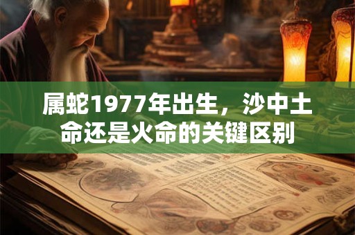 属蛇1977年出生，沙中土命还是火命的关键区别