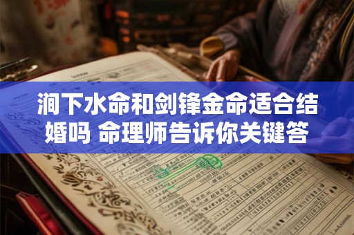 涧下水命和剑锋金命适合结婚吗 命理师告诉你关键答案