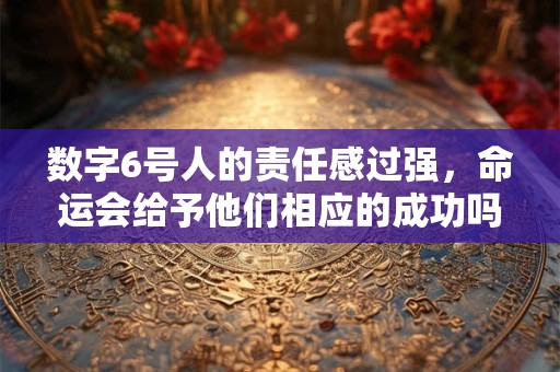 数字6号人的责任感过强，命运会给予他们相应的成功吗