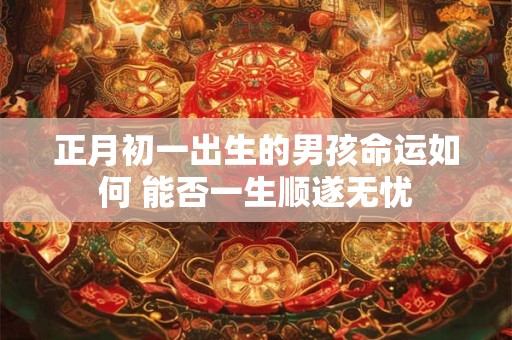 正月初一出生的男孩命运如何 能否一生顺遂无忧