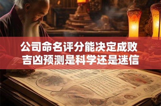 公司命名评分能决定成败 吉凶预测是科学还是迷信