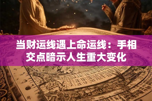当财运线遇上命运线：手相交点暗示人生重大变化