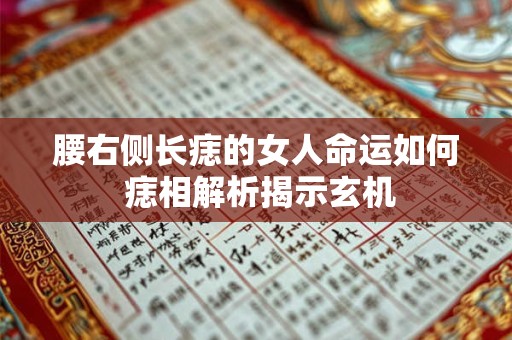 腰右侧长痣的女人命运如何 痣相解析揭示玄机