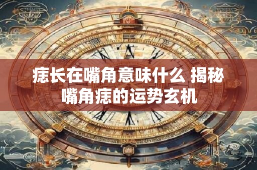 痣长在嘴角意味什么 揭秘嘴角痣的运势玄机