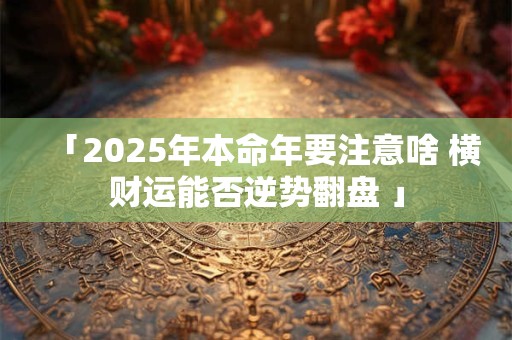 「2025年本命年要注意啥 横财运能否逆势翻盘 」