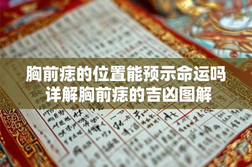 胸前痣的位置能预示命运吗 详解胸前痣的吉凶图解