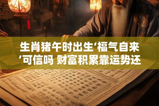 生肖猪午时出生‘福气自来’可信吗 财富积累靠运势还是智慧