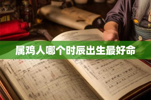 属鸡人哪个时辰出生最好命