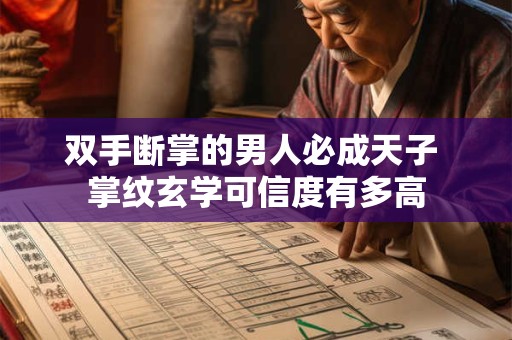 双手断掌的男人必成天子 掌纹玄学可信度有多高