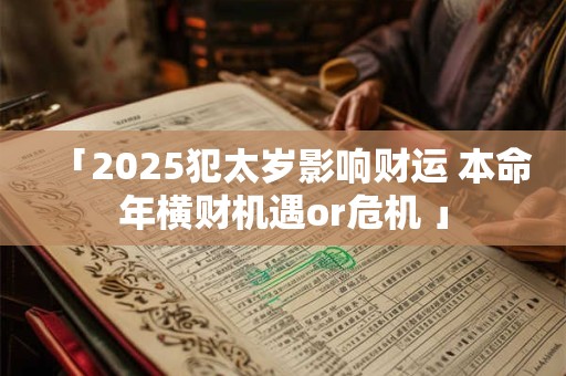 「2025犯太岁影响财运 本命年横财机遇or危机 」