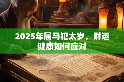 2025年属马犯太岁，财运健康如何应对