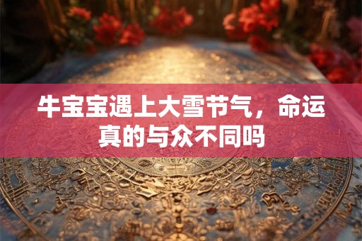 牛宝宝遇上大雪节气，命运真的与众不同吗