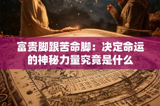 富贵脚跟苦命脚：决定命运的神秘力量究竟是什么