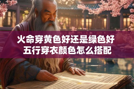 火命穿黄色好还是绿色好 五行穿衣颜色怎么搭配