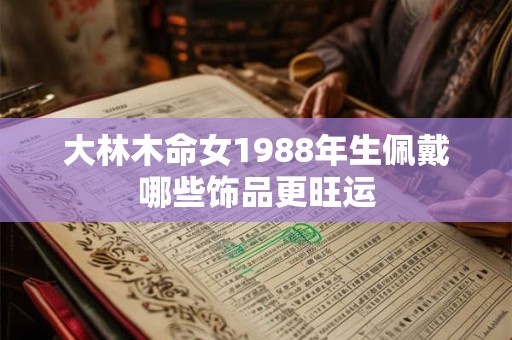 大林木命女1988年生佩戴哪些饰品更旺运