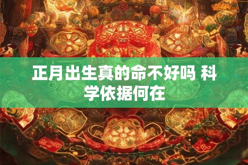 正月出生真的命不好吗 科学依据何在