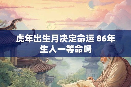 虎年出生月决定命运 86年生人一等命吗