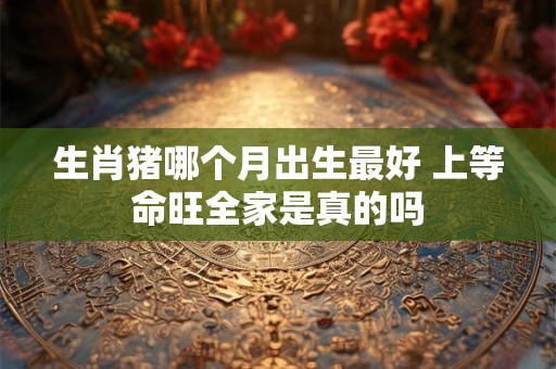 生肖猪哪个月出生最好 上等命旺全家是真的吗