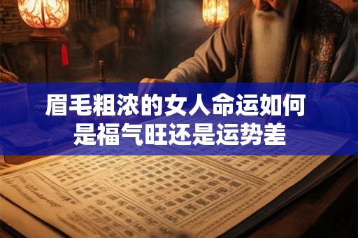 眉毛粗浓的女人命运如何 是福气旺还是运势差